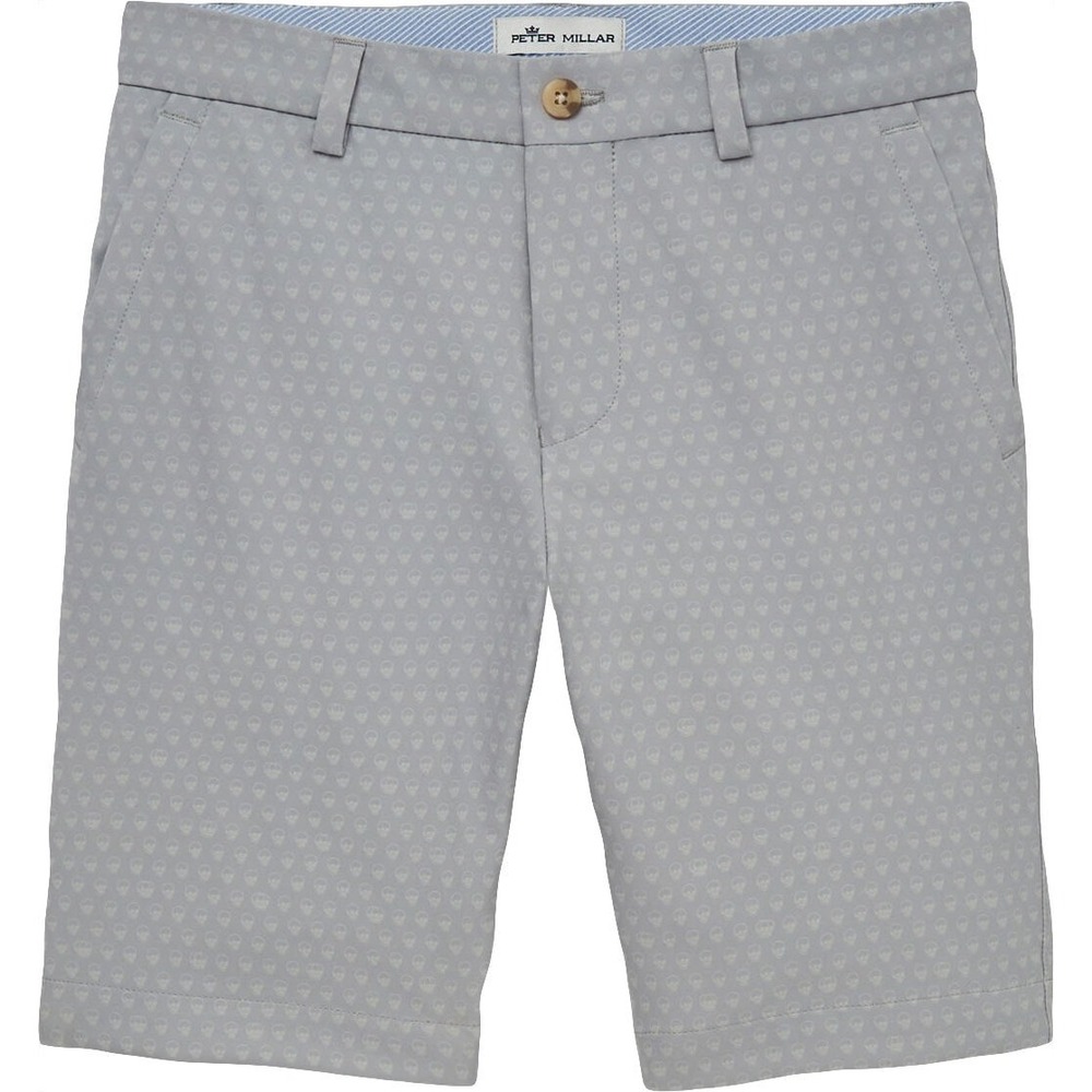 Peter Millar Boys Gray Skull Print Performance Golf Shorts Size S 7-8